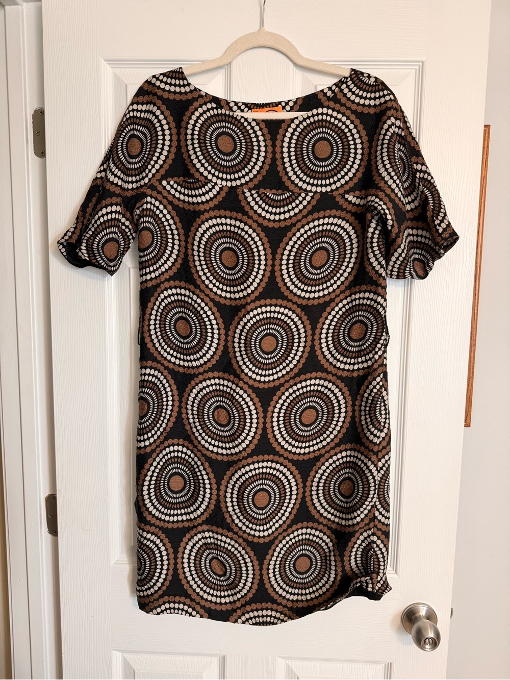 Tory Burch Silk Shift Dress in Geometric Circles
